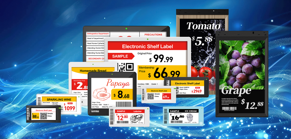  Electronic Price Tag replaces paper tags, integrates systems, cuts costs & reduce waste.